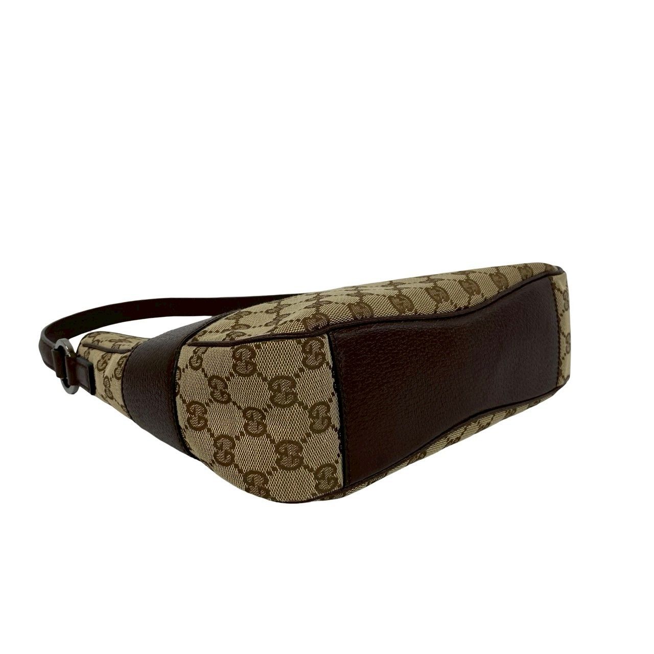 Gucci GG Pattern Canvas Leather Shoulder Bag Mini Tote Brown — view 7