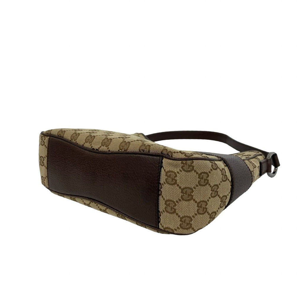 Gucci GG Pattern Canvas Leather Shoulder Bag Mini Tote Brown — view 8