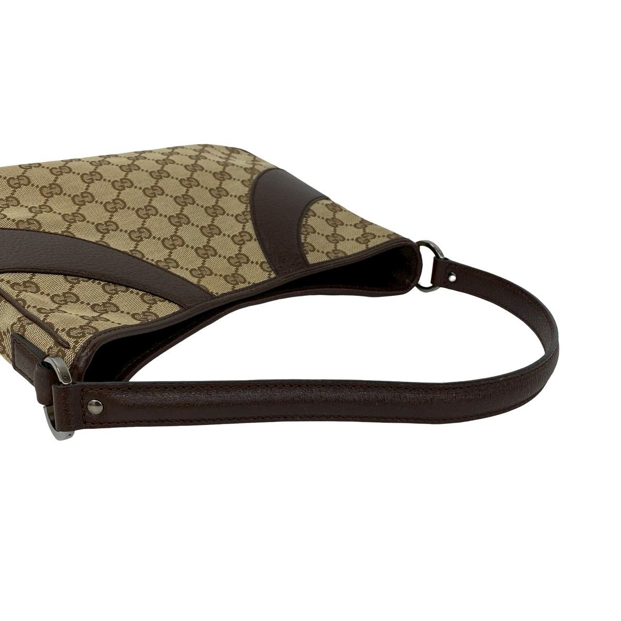 Gucci GG Pattern Canvas Leather Shoulder Bag Mini Tote Brown — view 4