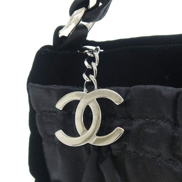 Chanel Bellows Satin Chain Clutch — view 6