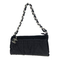 Chanel Bellows Satin Chain Clutch