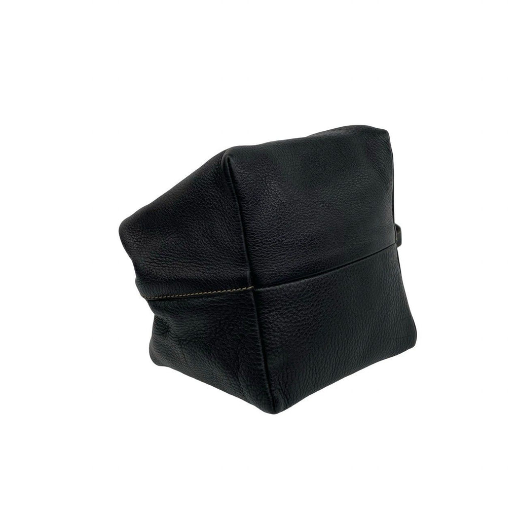Loewe Vintage Anagram Logo Leather Shoulder Bag Mini Tote Black — view 7