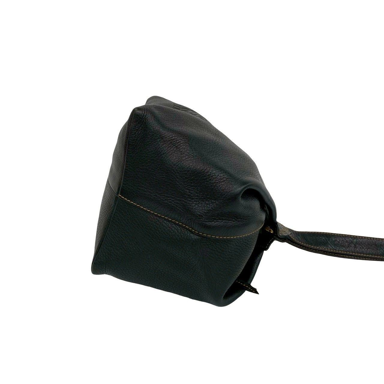 Loewe Vintage Anagram Logo Leather Shoulder Bag Mini Tote Black — view 6