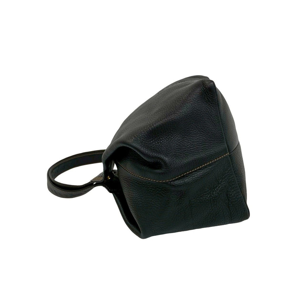 Loewe Vintage Anagram Logo Leather Shoulder Bag Mini Tote Black — view 5