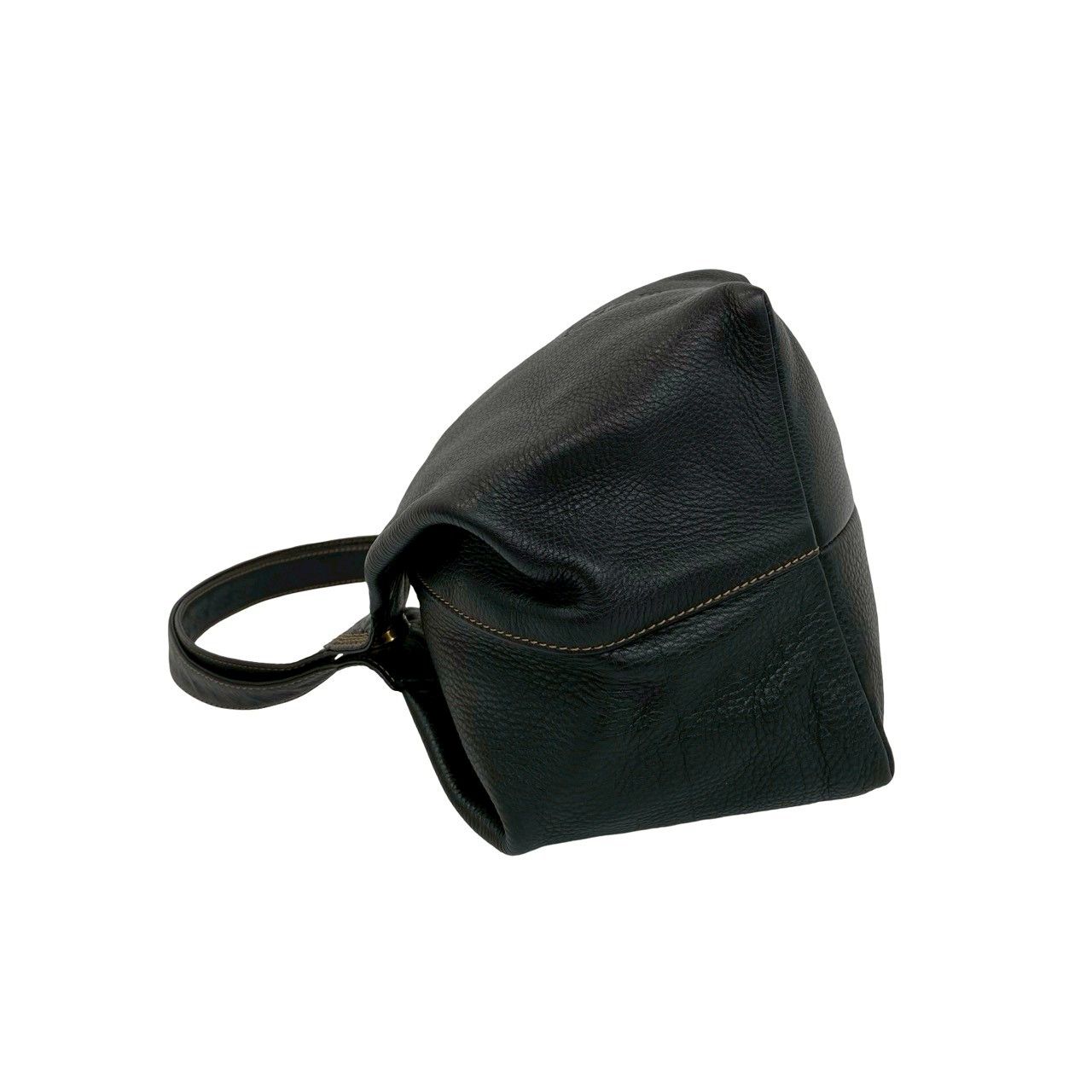 Loewe Vintage Anagram Logo Leather Shoulder Bag Mini Tote Black — view 5