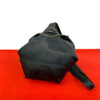 Loewe Vintage Anagram Logo Leather Shoulder Bag Mini Tote Black