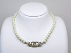 Chanel Choker CC Logo Necklace Gold White — view 2