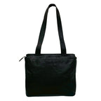 Chanel Logo Caviar Leather Tote Shoulder Bag Black — view 3