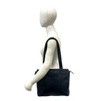 Chanel Logo Caviar Leather Tote Shoulder Bag Black — view 2