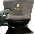 Chanel CC Logo Caviar Leather Card Case Business Holder Black — view 7