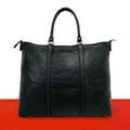 Gucci Guccissima GG All Over Patter Leather Tote Boston Bag Black