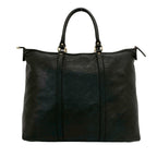 Gucci Guccissima GG All Over Patter Leather Tote Boston Bag Black — view 3
