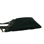 Loewe Anagram All Over Pattern Canvas Leather Tote Business Handbag Black