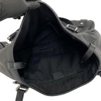 Gucci Log Leather Tote Shoulder Bag Black — view 9