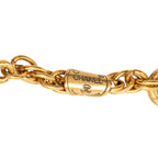 Chanel CC Logo Vintage Chain Pendant Gold Plated Rhinestone