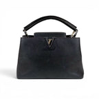 Louis Vuitton Capucines MM Handbag Top Handle Bag Black Noir Taurillon — view 2