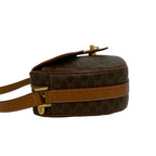 Celine Vintage Macadam Blason Triomphe Logo Leather Mini Shoulder Bag Pochette — view 5