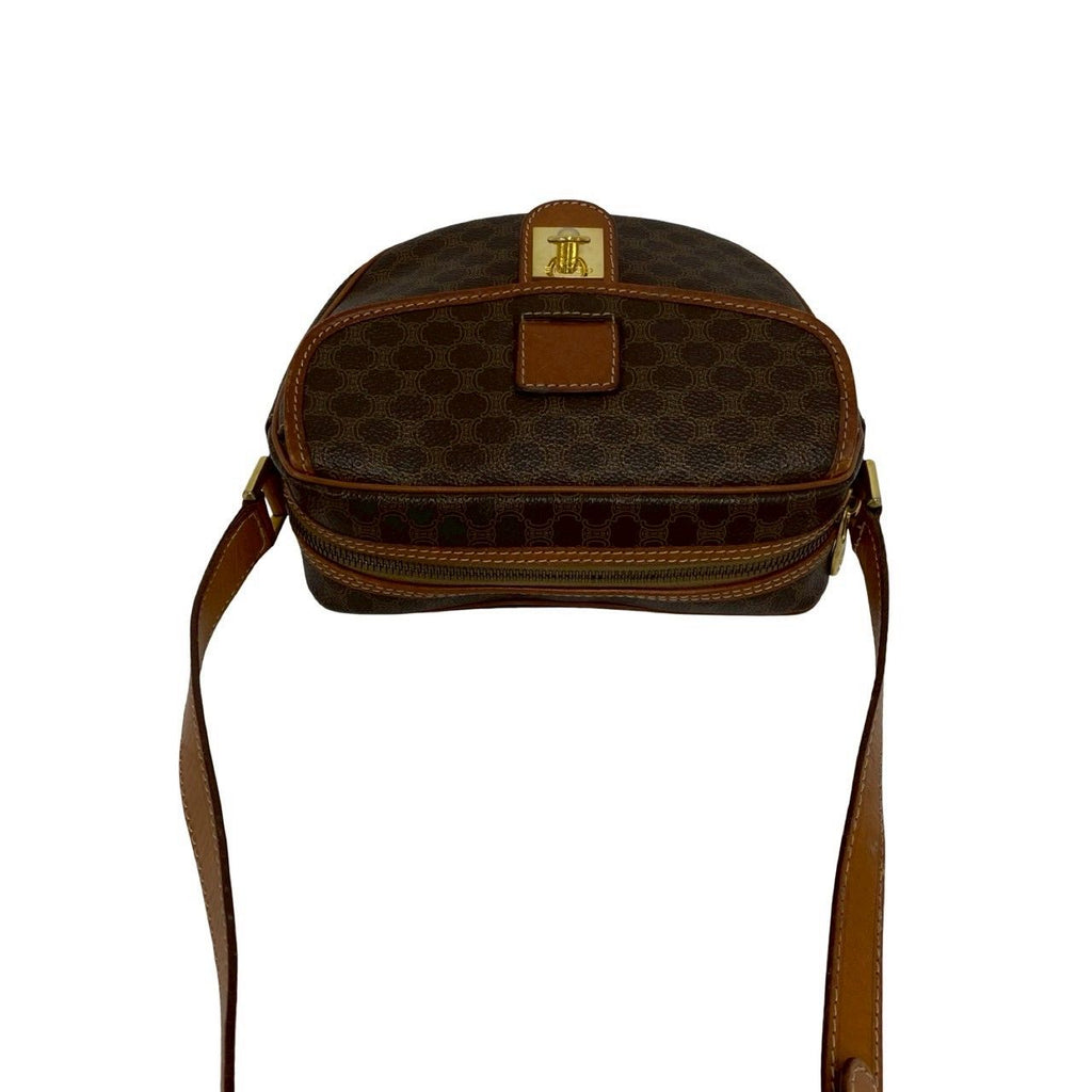 Celine Vintage Macadam Blason Triomphe Logo Leather Mini Shoulder Bag Pochette — view 4