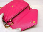 Saint Laurent YSL Cassandra Chain Wallet Pink Gold Shoulder — view 3