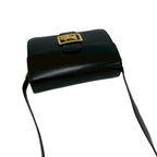 Celine Vintage Carriage Leather Mini Shoulder Bag Crossbody Pochette Black — view 4