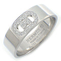 Hermes Ring D'ancre PM Points Diamond Total 18k White Gold
