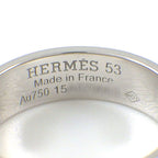 Hermes Ring D'ancre PM Points Diamond Total 18k White Gold — view 3