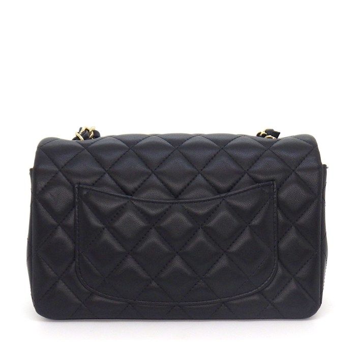 Chanel Shoulder Bag Quilted 20 Mini Classic Onwards Black Lambskin — view 2