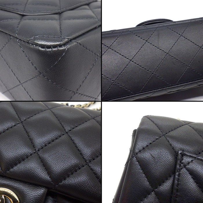 Chanel Shoulder Bag Quilted 20 Mini Classic Onwards Black Lambskin — view 7