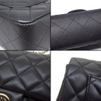 Chanel Shoulder Bag Quilted 20 Mini Classic Onwards Black Lambskin — view 7