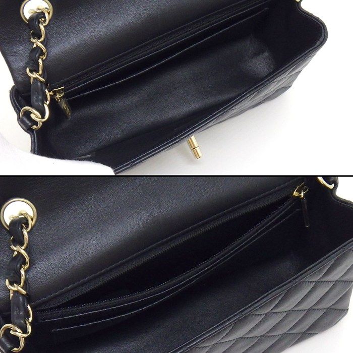 Chanel Shoulder Bag Quilted 20 Mini Classic Onwards Black Lambskin — view 5