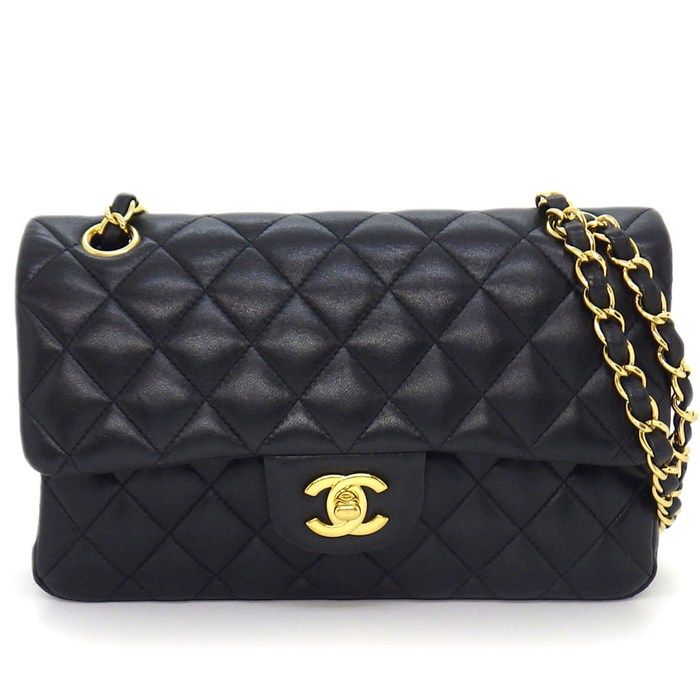 Chanel Shoulder Bag Quilted 23 Classic Small Black Lambskin
