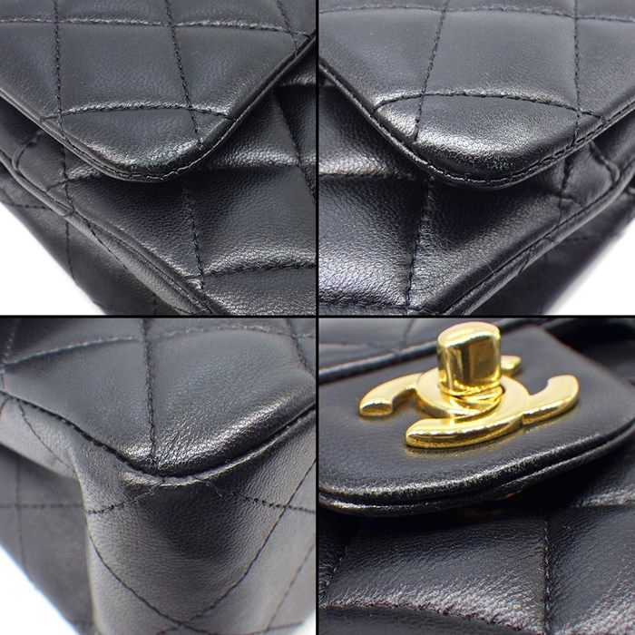 Chanel Shoulder Bag Quilted 23 Classic Small Black Lambskin — view 7