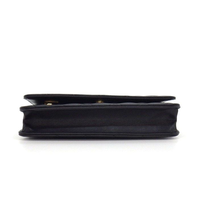 Chanel Shoulder Bag Quilted Classic Chain Wallet Onwards Black Lambskin — view 4