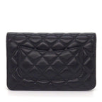 Chanel Shoulder Bag Quilted Classic Chain Wallet Onwards Black Lambskin — view 2