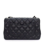 Chanel Shoulder Bag Quilted 20 Mini Classic Black Lambskin Silver — view 2