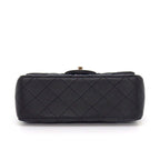 Chanel Shoulder Bag Quilted 20 Mini Classic Black Lambskin Silver — view 4