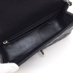 Chanel Shoulder Bag Quilted 20 Mini Classic Black Lambskin Silver — view 5