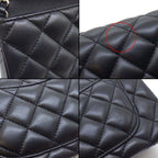 Chanel Shoulder Bag Quilted 20 Mini Classic Black Lambskin Silver — view 9