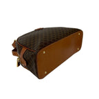 Celine Vintage Macadam Blason Triomphe Logo Leather Handbag Mini Tote Brown — view 7