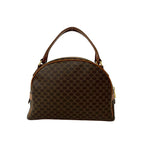Celine Vintage Macadam Blason Triomphe Logo Leather Handbag Mini Tote Brown — view 3