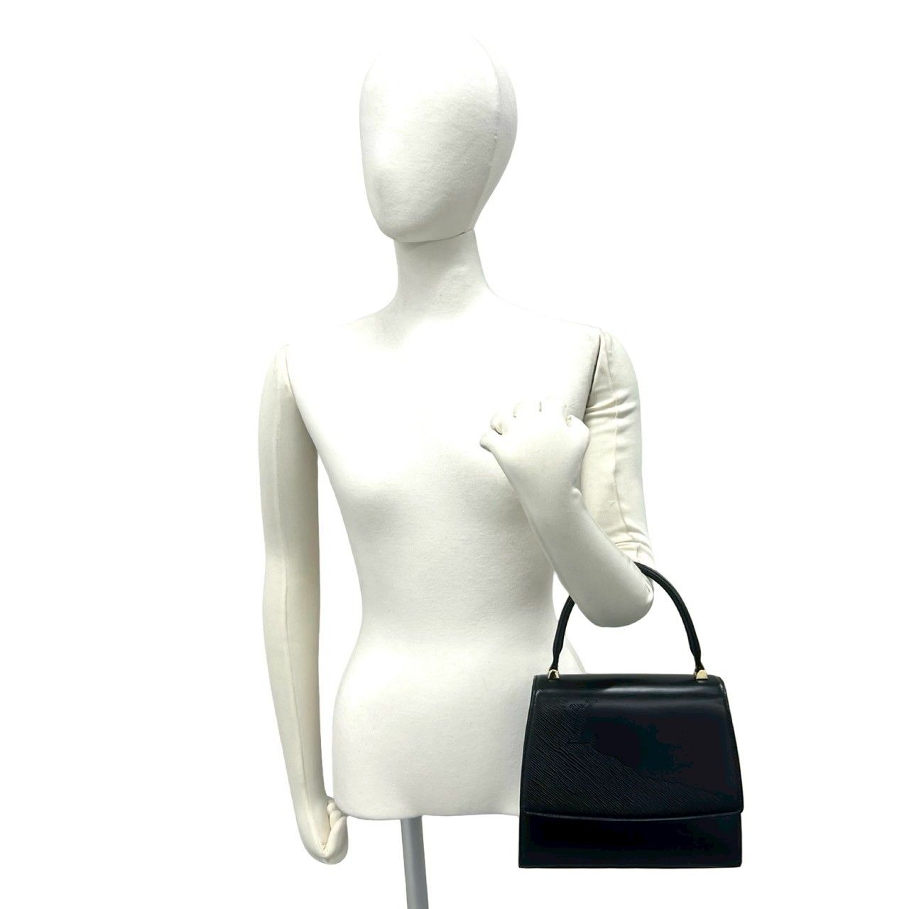 Louis Vuitton Vintage Athens Opera Leather Handbag Mini Tote Black — view 2