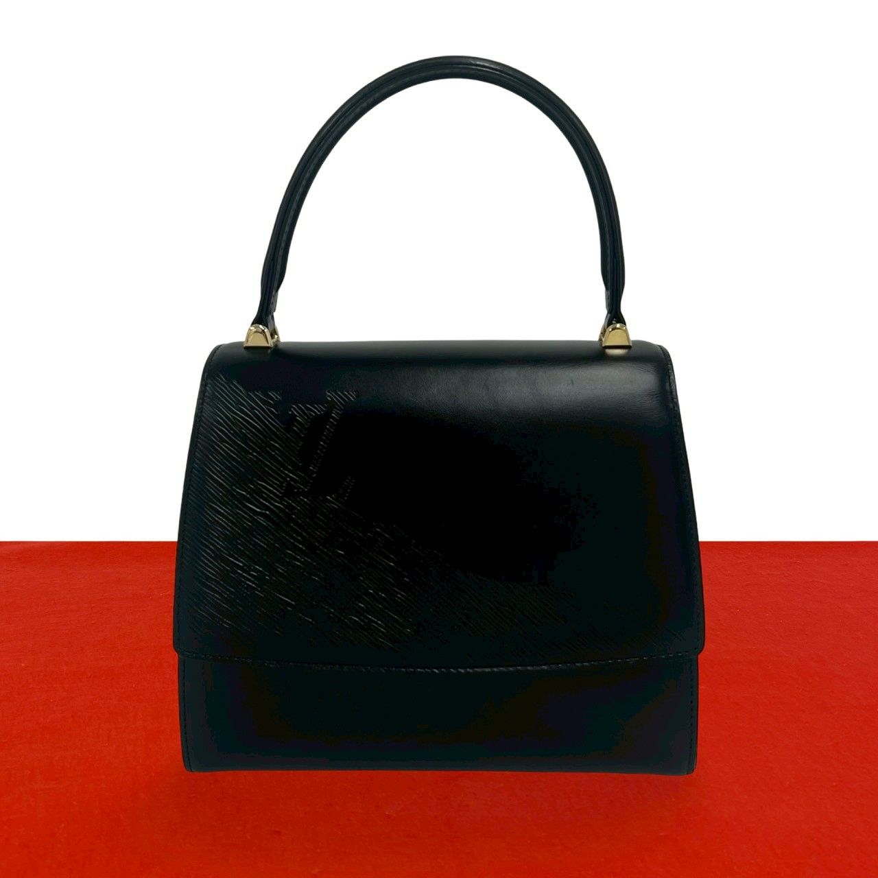 Louis Vuitton Vintage Athens Opera Leather Handbag Mini Tote Black