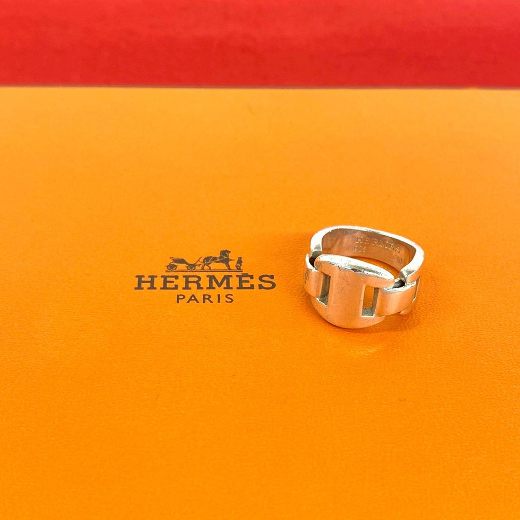 Hermes Vintage Cassiopeia Ring 925 Sterling Silver