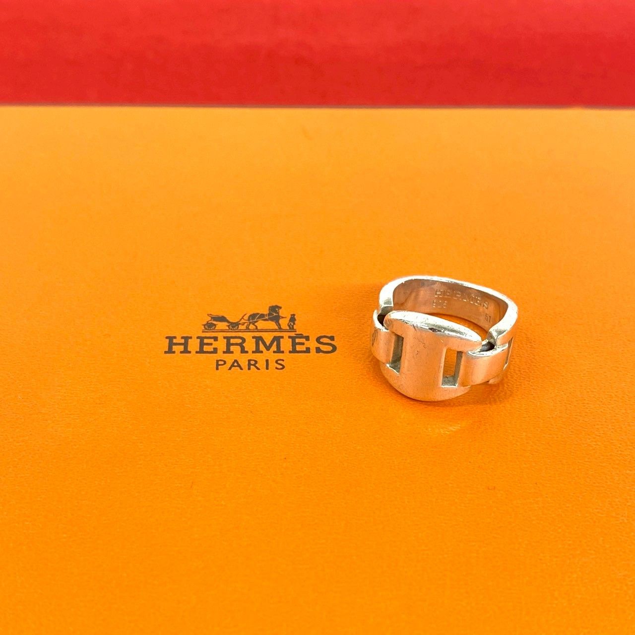 Hermes Vintage Cassiopeia Ring 925 Sterling Silver