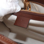 Gucci Interlocking Small 2-Way Tote Shoulder Bag GG Supreme Leather Beige — view 8