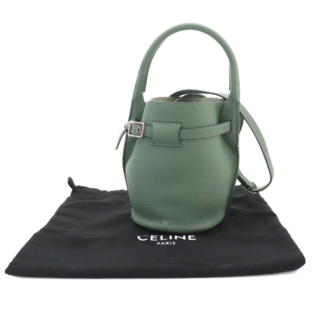 Celine Big Bag Bucket Nano 2-Way Bag Leather Green Small — view 2