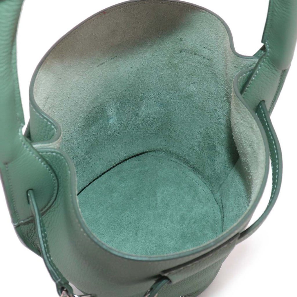 Celine Big Bag Bucket Nano 2-Way Bag Leather Green Small — view 7