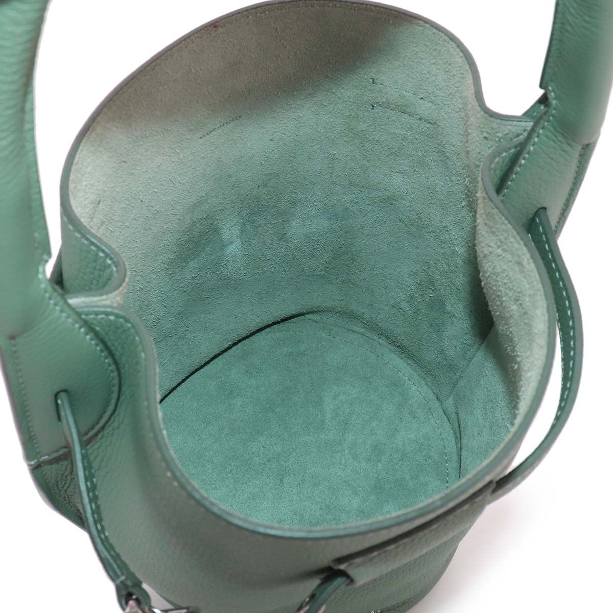 Celine Big Bag Bucket Nano 2-Way Bag Leather Green Small — view 7