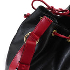Louis Vuitton Epi Noe Shoulder Bag Leather Noir Castilian Red Gold — view 9