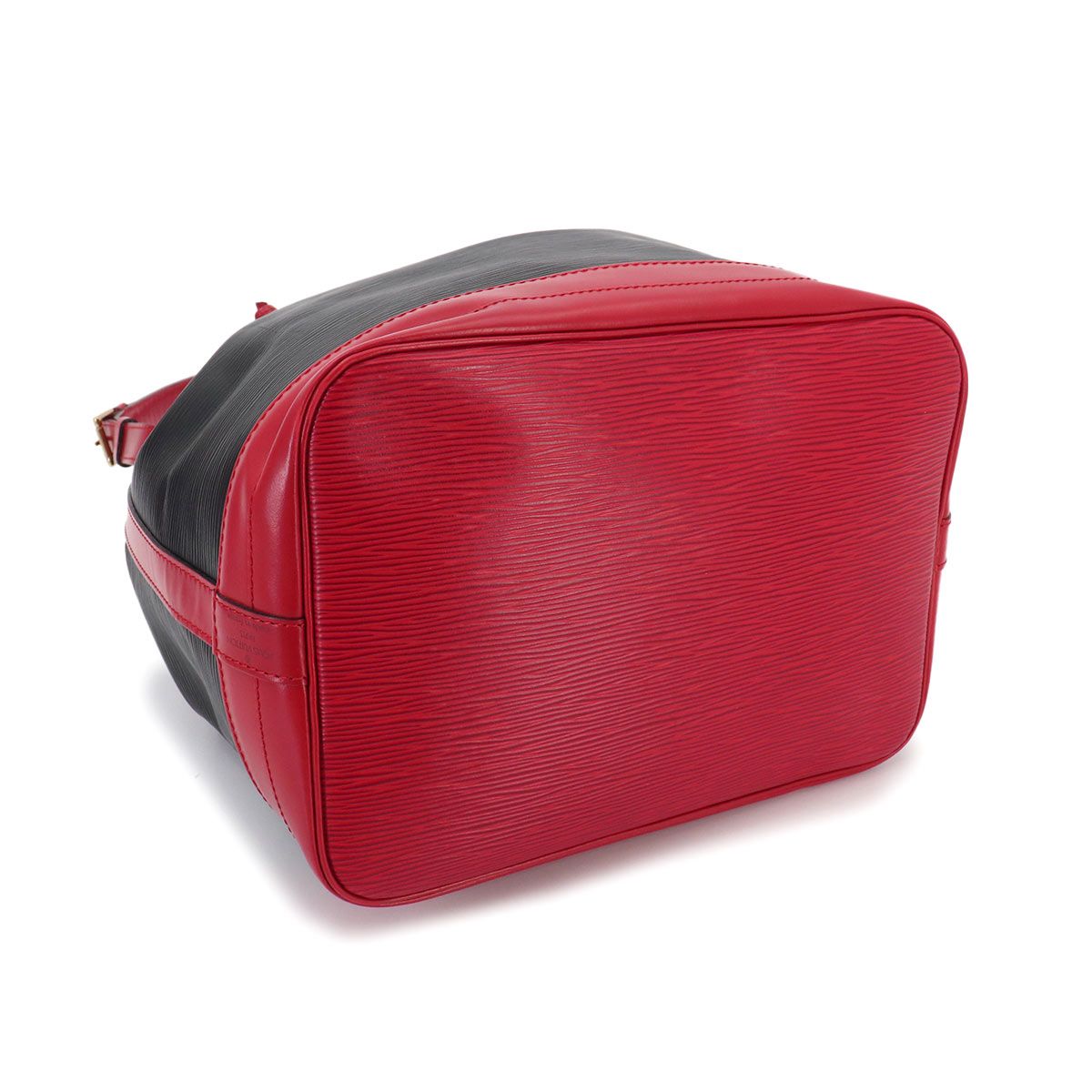 Louis Vuitton Epi Noe Shoulder Bag Leather Noir Castilian Red Gold — view 5